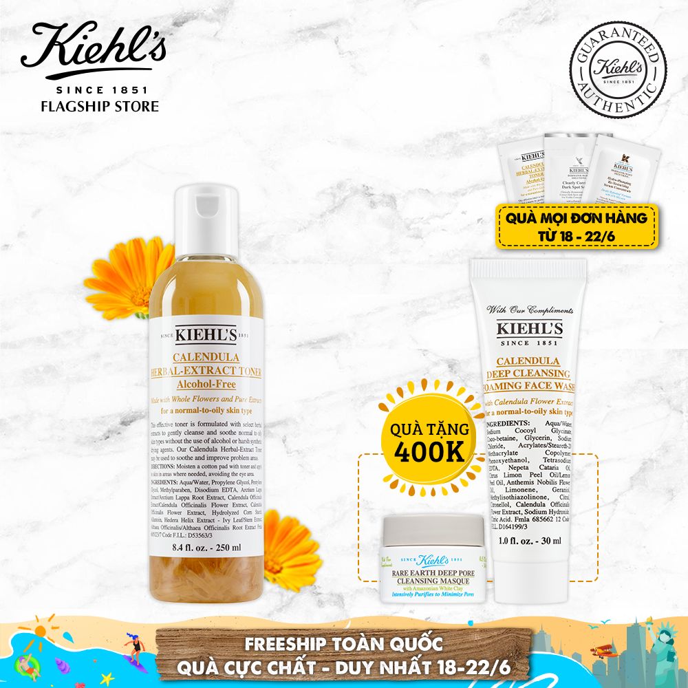 Nước cân bằng Hoa Cúc Kiehl’s Calendula Herbal Extract Alcohol-Free Toner 250ML