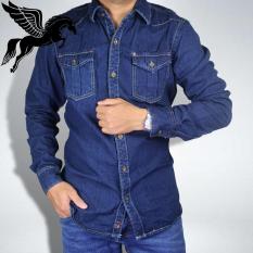 Áo sơ mi nam Denim cao cấp vải Jean co giãn Không Ra Màu, Không Xù Lông có size từ 45 – 85kg [BẢO HÀNH 2 THÁNG]