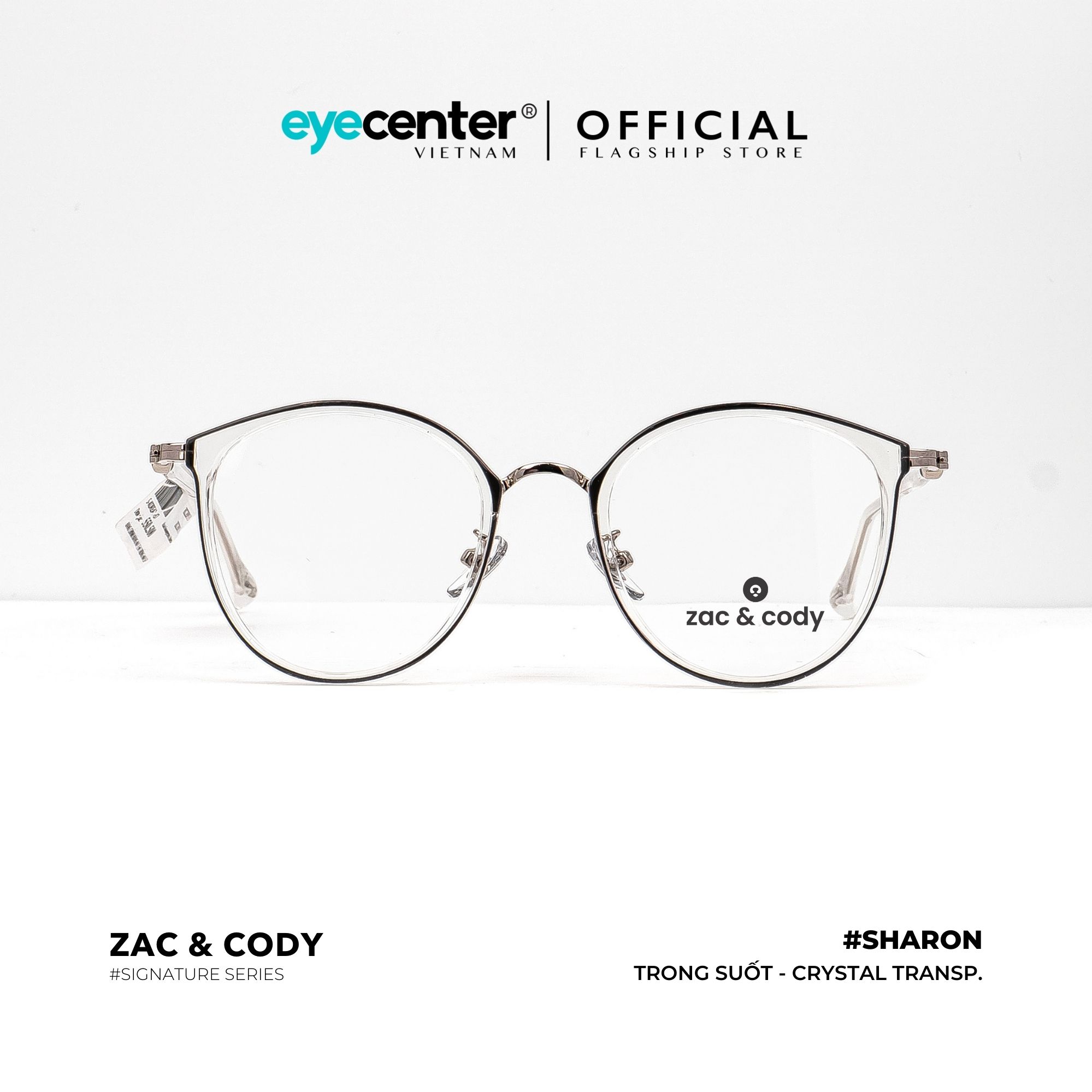 Gọng kính nữ #SHARON chính hãng ZAC & CODY A9 kim loại chống gỉ cao cấp nhiều màu nhập khẩu...