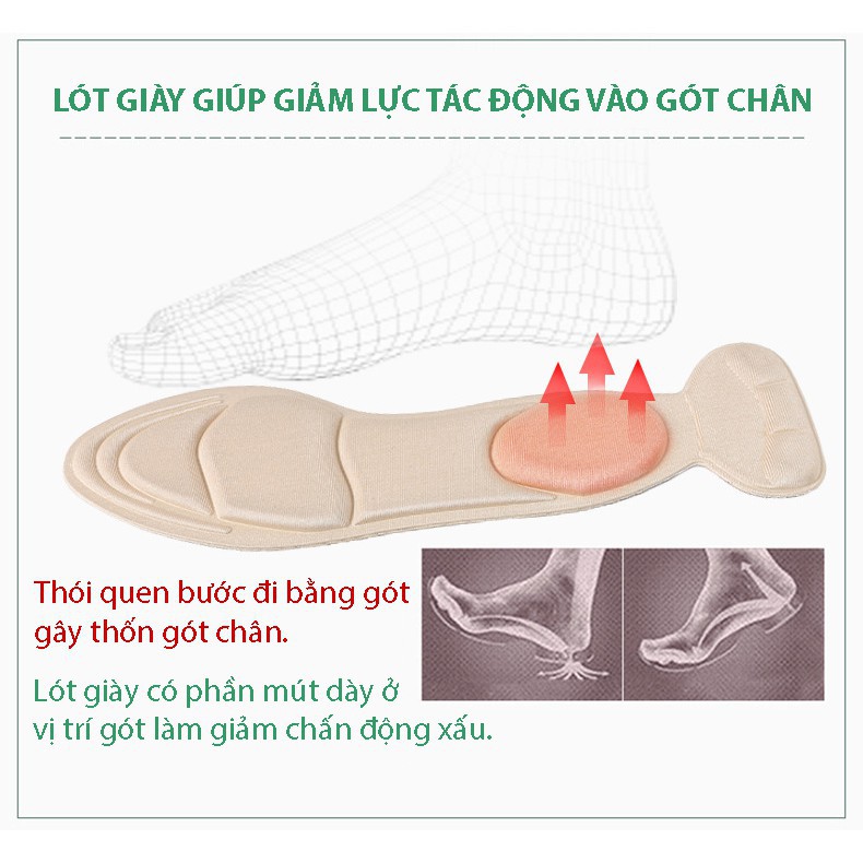 Cặp lót giày cao gót massage êm chân nguyên bàn (LGCG02)
