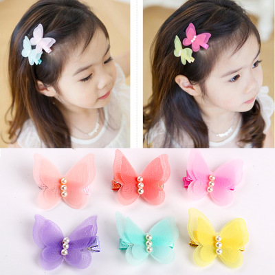 Hot trend) Kẹp tóc hình bươm bướm cho bé gái.
