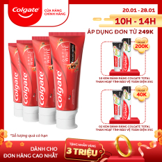 Bộ 4 kem đánh răng làm trắng răng Colgate Optic White từ khoáng núi lửa 100g