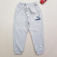 N877-U2-M4- Quần bé trai, nỉ lông nhật, dài bo gấu, in puma, ghi sáng, hiệu MIVN, size to 10-16/( Combo 7 sản phẩm từ nhỏ đến lớn )