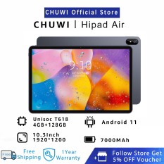 CHUWI Hipad Air Android 11 OS Tablet | 10.3 inch Unisoc T618 Octa Core Processor 4GB RAM 128GB | Type-C 7000mAh Battery1 Year Warranty Android Tablet