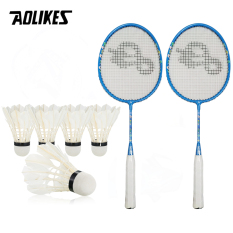 Combo 2 vợt cầu lông trẻ em AOLIKES A-8123 + hộp 5 quả cầu cao cấp