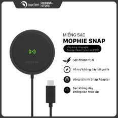 Miếng sạc Mophie Snap Plus – sạc nhanh không dây chuẩn Qi, công suất lên tới 15w, nam châm hít, vòng từ tính adapter