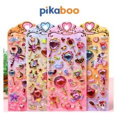 Đồ Chơi Cho Bé Miếng Dán Sticker 3D Pikaboo, Kích Thước 20.5*9cm, Chất Liệu PVC Không Thấm Nước Thích Hợp Trang Trí Đồ Dùng Học Tập, Va Li, Tủ Lạnh, Tủ Đồ, Tủ Quần Áo…