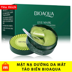 【YÊU THÍCH】 Mặt Nạ Dưỡng Mắt Mờ Thâm Quầng Bioaqua Tảo Biển Màu Xanh (60 Miếng)