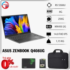 [Mới 100%] Asus Zenbook 14 Q408UG Ryzen 5-5500U, 8GB, 256GB, MX450, 14.0” FHD IPS