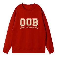 Áo Sweatshirt BOO Nỉ Cào Bông Unisex Dáng Oversize In Logo OOB Phối Màu Hottrend