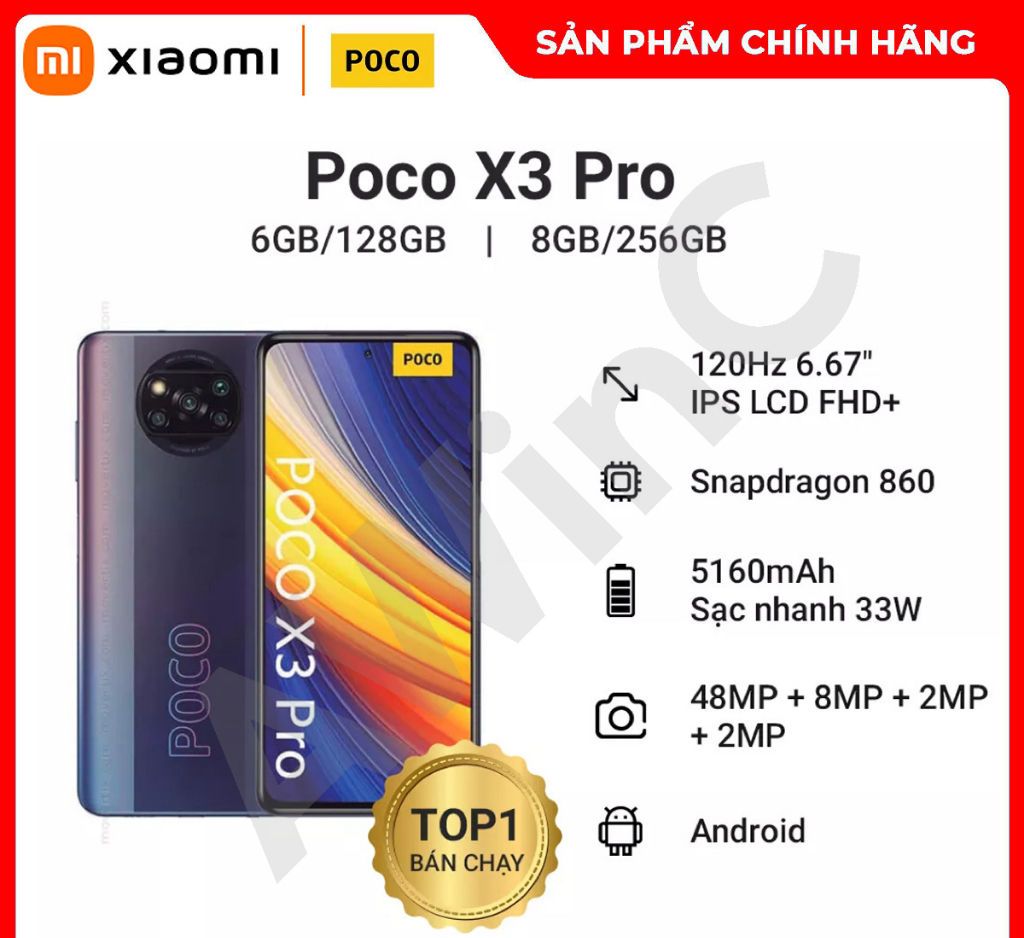 Điện thoại Xiaomi POCO X3 Pro - Hàng Chính Hãng