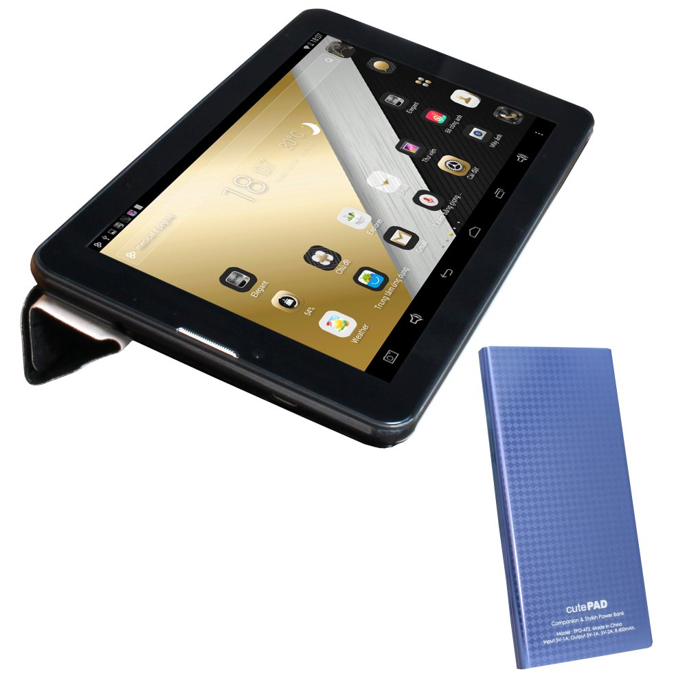 Máy tính bảng cutePad Tab 4 M7047 8GB (Đen) + Pin sạc dự phòng cutePad (TPO 472) 8.400mAh (Xanh) -...