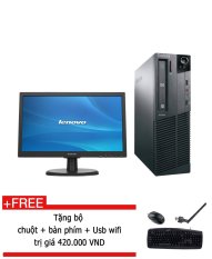 Máy tính để bàn Lenovo ThinkCentre M71E SFF Core I3 2100 RAM 4GB HDD 250GB màn hình 20inch (Đen) hàng nhập khẩu + Tặng bộ bàn phím chuột usb wifi.