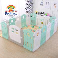 QUÂY CŨI NHỰA CHO BÉ 16 TẤM (XANH TRẮNG – 152cm x 190cm)