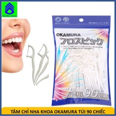 Tăm chỉ nha khoa cao cấp Okamura Nhật bản gói 90 chiếc – Tăm chỉ kẽ răng nhựa hai đầu tiện dụng xuất Nhật [PANSO Store]