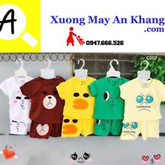 Combo 5 bộ CỘC TAY trẻ em biểu cảm dễ thương cho bé trai bé gái C007