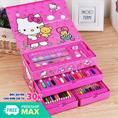 HỘP BÚT CHÌ MÀU 3 TẦNG 54 CHI TIẾT VỚI HOẠ TIẾT HỌAT HÌNH DỄ THƯƠNG GIÚP BÉ SÁNG TẠO HƠN KHI VẼ TRANH