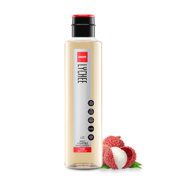 Syrup pha chế SHOTT – Vị Vải (Lychee) – Chai 1L