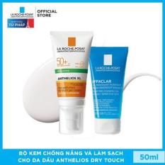 Bộ kem chống nắng và làm sạch cho da dầu La Roche-Posay Anthelios Dry Touch 50ml