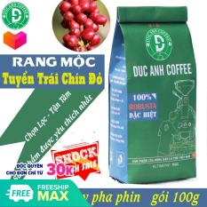 [trợ giá] Cà Phê Rang Mộc DUC ANH COFFEE thành phần 100% ROBUSTA Buôn Ma Thuột – Mặc định xay dùng PHA PHIN – dùng thử 100g tiện lợi – Sản phẩm trực tiếp từ nông trại – Thương hiệu nội địa Việt