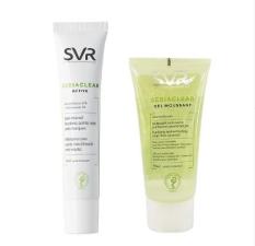 Combo Kem Làm Giảm Mụn Và Loại Bỏ Dầu Cho Da SVR Sebiaclear Active Tuýp 40ml + Sữa Rửa Mặt Tẩy Tế Bào Chết SVR Sebiaclear Gel Moussant Tuýp 50ml
