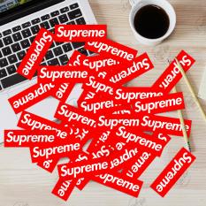 Bộ 25 sticker logo Supreme chống nước dán điện thoại, laptop, xe đạp, nón bảo hiểm,…