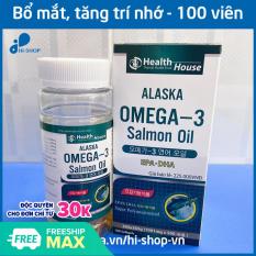 Viên dầu cá Alaska Omega 3 1000mg, EPA 180nmg, DHA 120mg – Hộp 100 viên bổ não, sáng mắt, khỏe mạnh tim mạch, tăng cường trí nhớ