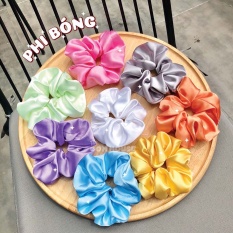 Scrunchies phi bóng nhiều màu xinh xắn