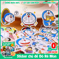 Combo 30/60/120/180 sticker hình dán decal chống nước chủ đề mèo máy Đô rê mon Doraemon