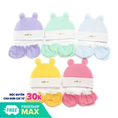 Bộ Nón Bao tay Bao chân cho bé 5 Nón + 5 cặp bao tay bao chân cho bé