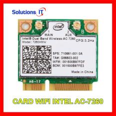 Card WIFI INTEL AC-7260 MiniPCI 2.4Ghz và 5.0Ghz 867M Bluetooth 4.0