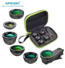 Bộ ống kính Macro đa năng chụp cận cảnh và góc rộng cho điện thoại 6 in1 Apexel APL-DG6