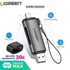 Đầu đọc thẻ nhớ đa năng USB Type-C và USB 3.0 cho thẻ SD/TF cao cấp chính hãng Ugreen 50706