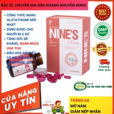 Viên uống trắng da Nine’s Beauty 30 viên Hỗ Trợ Trị Nám Da Tàn Nhang, Nếp Nhăn, Nội Tiết Tố Nữ, Chống Lão Hóa, Tăng sức đề kháng, thải độc, mát gan, ngủ ngon, giảm đau bụng kinh, giảm mụn ngăn ngừa ung thư nano glutathione collagen curcumin