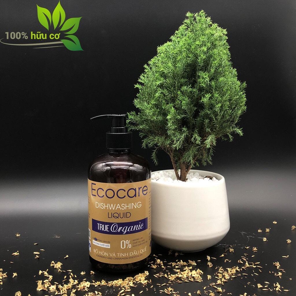 [Ecocare] nước rửa chén hữu cơ bồ hòn và tinh dầu Quế 500ml giá chỉ 69.
