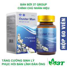Tinh Chất Hàu Oyster Man (Hộp 60 Viên) Tăng Cường Sinh Lý Nam Giới, Bổ Sung Kẽm Và Khoáng Chất