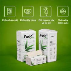 Khăn giấy tre Fudo – 8 gói giấy rút (2 Túi) – Giấy ăn Fudo: 100% bột tre, không tạo mùi, không tẩy trắng