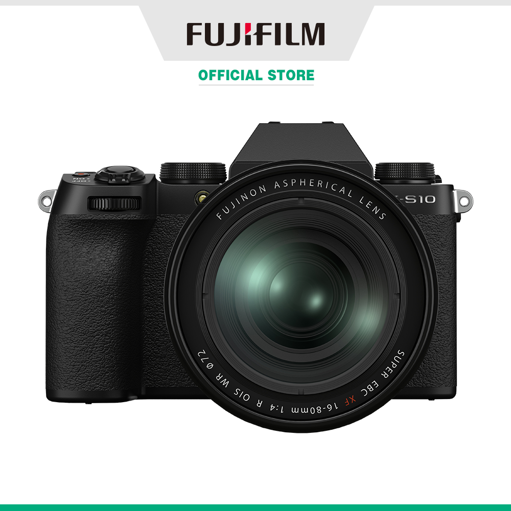[Trả góp 0%]Máy ảnh kỹ thuật số Fujifilm X-S10/XF16-80 Đen (CTKM T3’22: Tặng 1 bộ sạc NP-W126S)