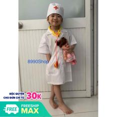 Đồ Hoá Trang Áo Bác Sĩ Cho Bé Tập Làm Bác Sĩ Size 5 – 6 Tuôỉ
