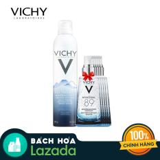 Xịt khoáng dưỡng da Vichy Mineralizing Thermal Water 300ML tặng dưỡng chất khoáng cô đặc Mineral 89 1.5ML x 5