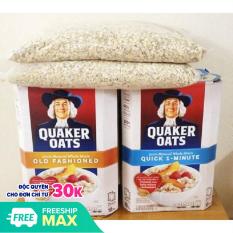 1/2 Thùng Yến Mạch Mỹ Quaker Oats Old Fashiones 4.52 kg (Dạng Nguyên hạt)