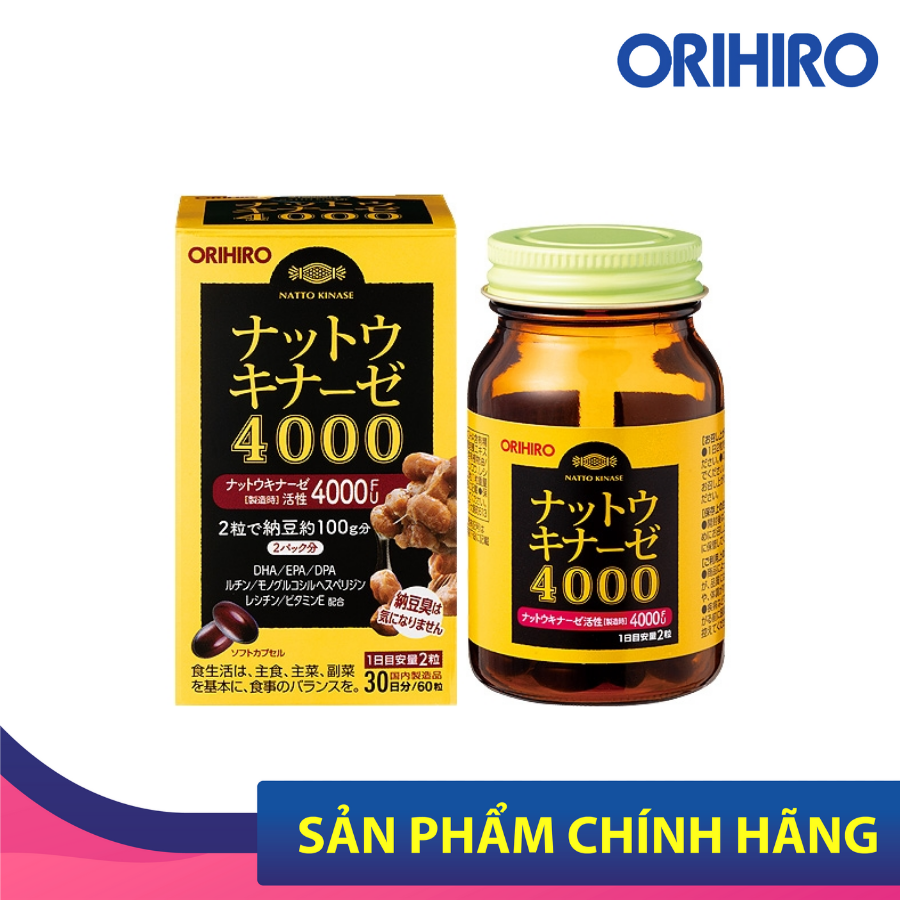 Viên uống hỗ trợ ngăn ngừa đột quỵ 4000 FU Orihiro 60 viên