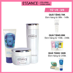 Bộ dưỡng trắng da Essance Whitening Aqua – Nước hoa hồng + Kem dưỡng và Sữa tẩy trang
