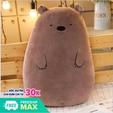 Gấu Bông Ôm Hình Thú Tròn Siêu Mềm Mịn Ngộ Nghĩnh (2 Size)