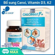 Canxi cho bà bầu, trẻ em, người lớn Calcimax F+ Bổ sung Canxi, Vitamin D3, Vitamin K2 – Hộp 30 viên