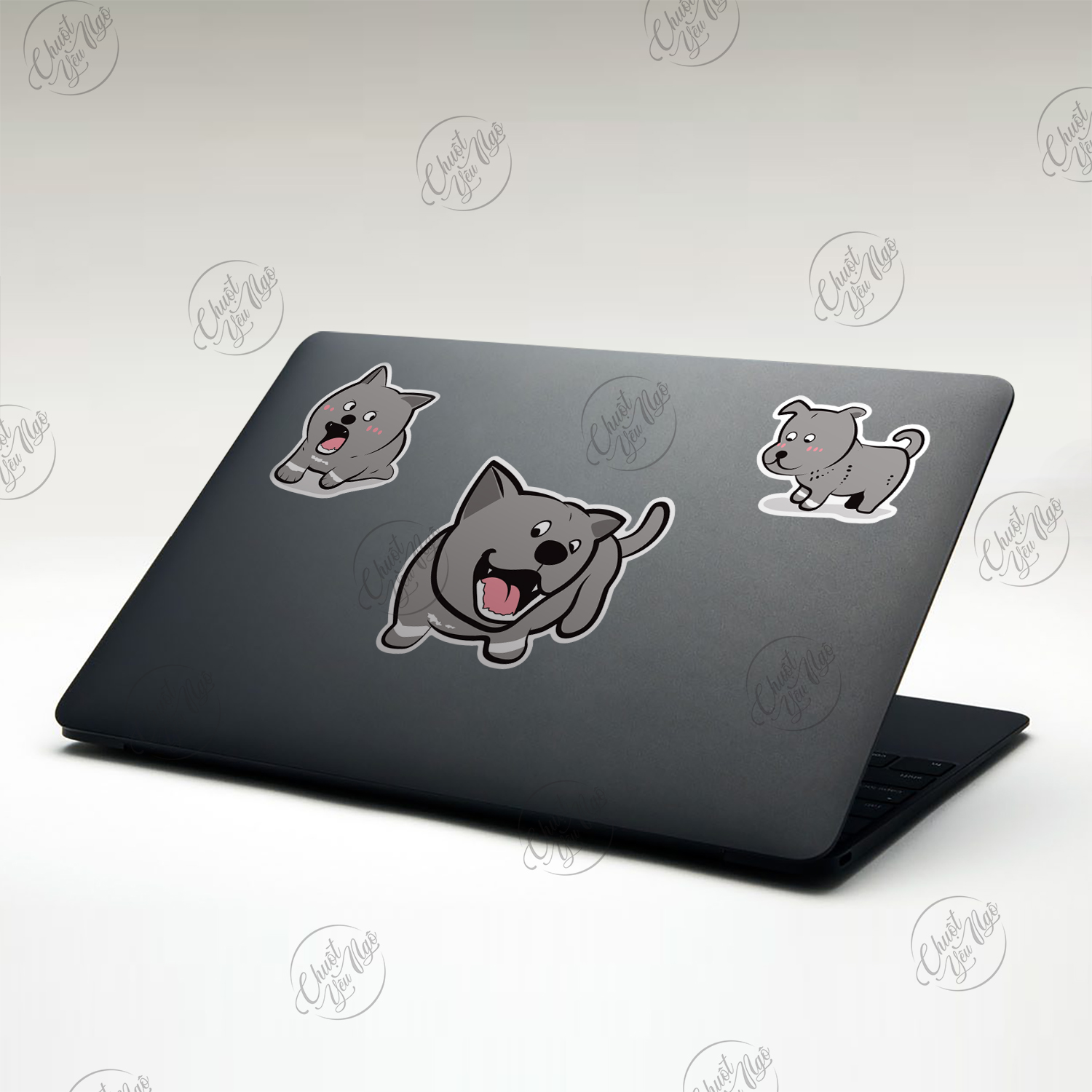 Bộ 8 sticker decal chống nước hình dán chủ đề bé Dúi Idol siêu dễ thương dùng dán xe laptop...
