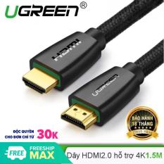 Cáp HDMI 2.0 hỗ trợ 3D, 4K dài 1.5m UGREEN HD118 40409