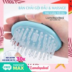 ♥ Lamdepdeal – Bàn chải gội đầu kết hợp massage da đầu bằng túi khí – Dụng cụ làm tóc