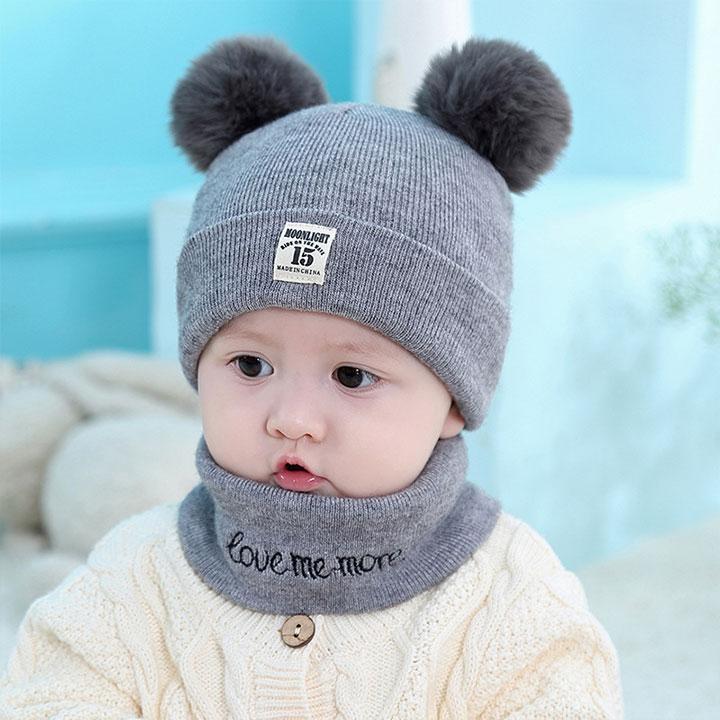 Set khăn mũ len cho bé trai,bé gái dễ thương (6 tháng-4 tuổi)