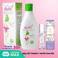 Dung dịch vệ sinh phụ nữ ngăn mùi giảm viêm ngứa Thebol cao cấp 100g + Nước hoa lăn thơm lâu 8ml